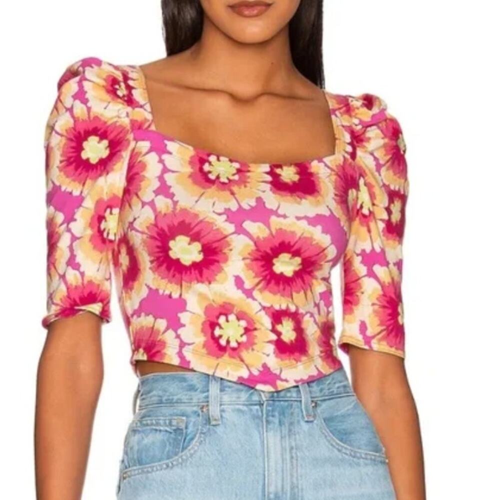 NWT‎ Free People Give Me More Top in Pop Combo